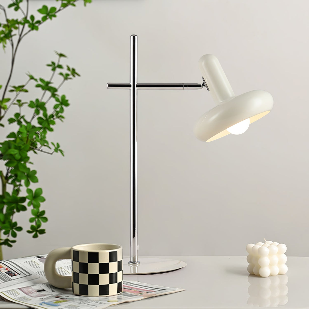 Modern Table Lamp White Metal Adjustable Design - Product detail 13