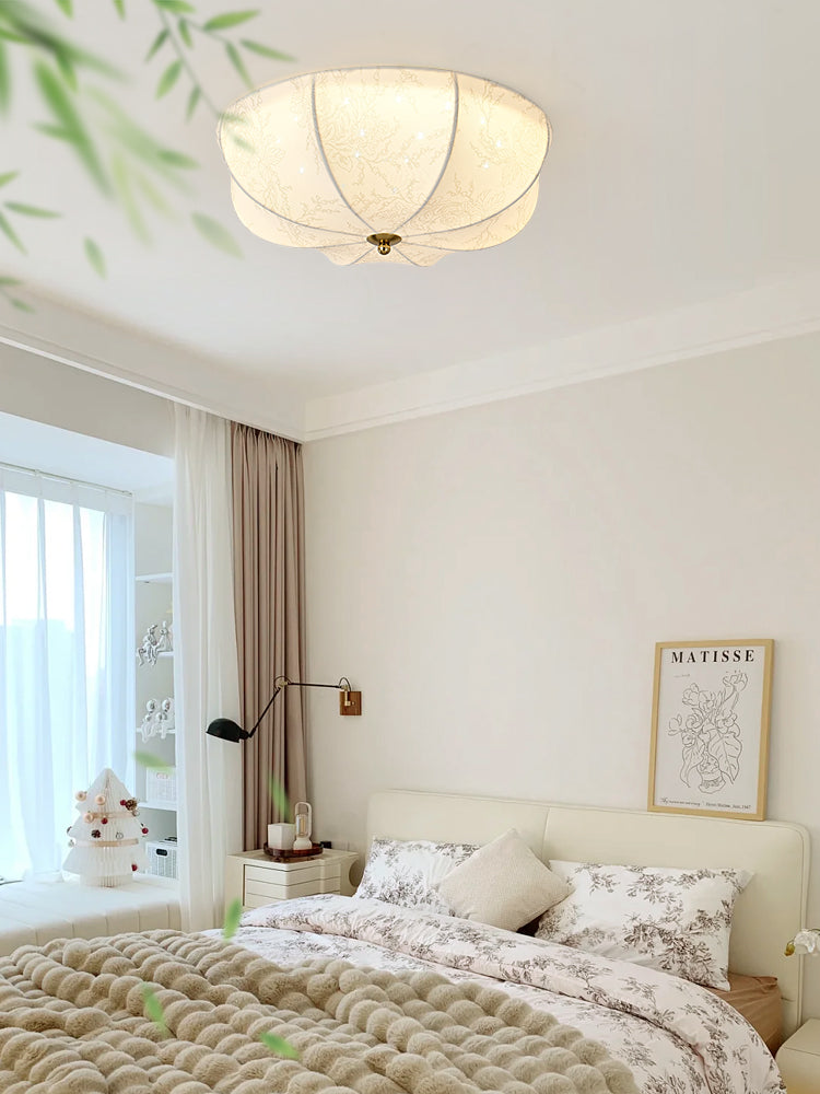 Floral Ceiling Light Orchid Pattern Fabric Shade - Product detail 6