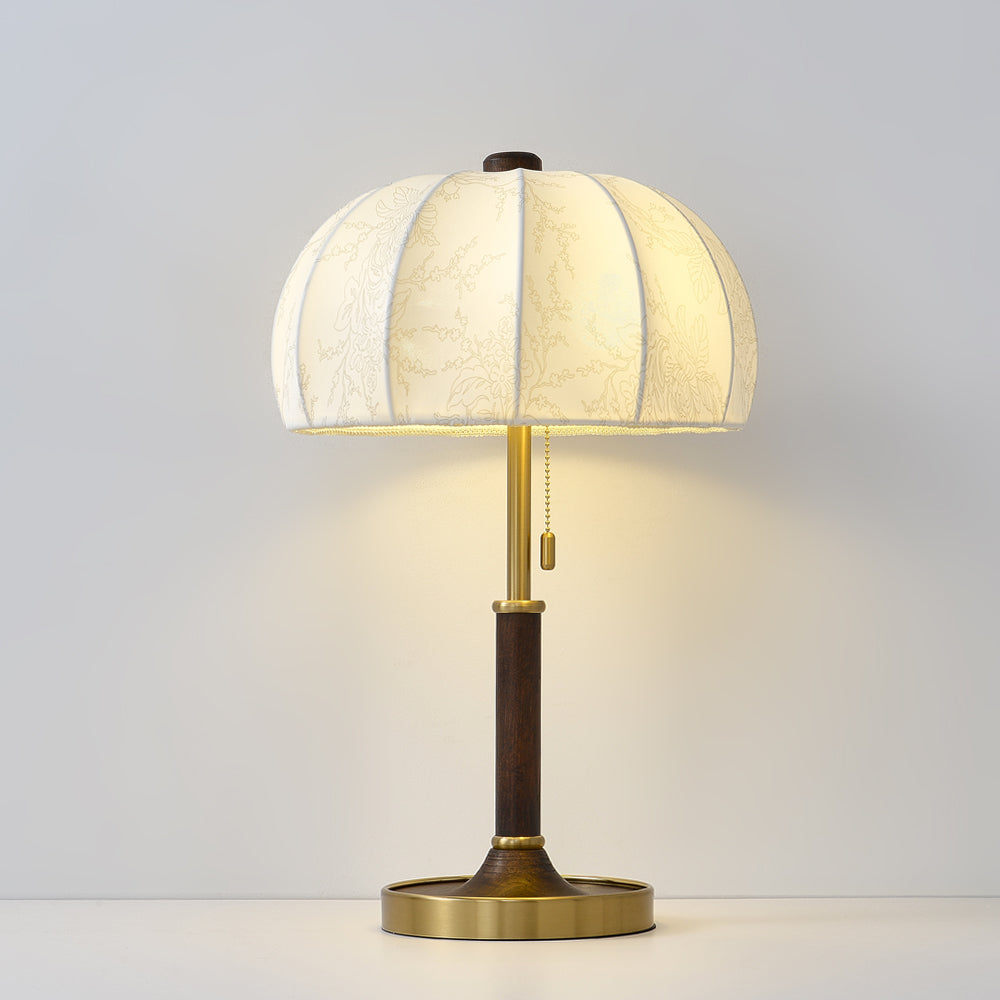 Modern Table Lamp Cream Fabric Shade with Brass Base - Product detail 26