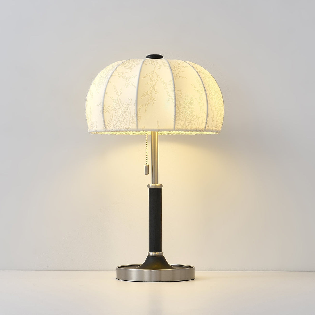 Modern Table Lamp Cream Fabric Shade with Brass Base - Product detail 19