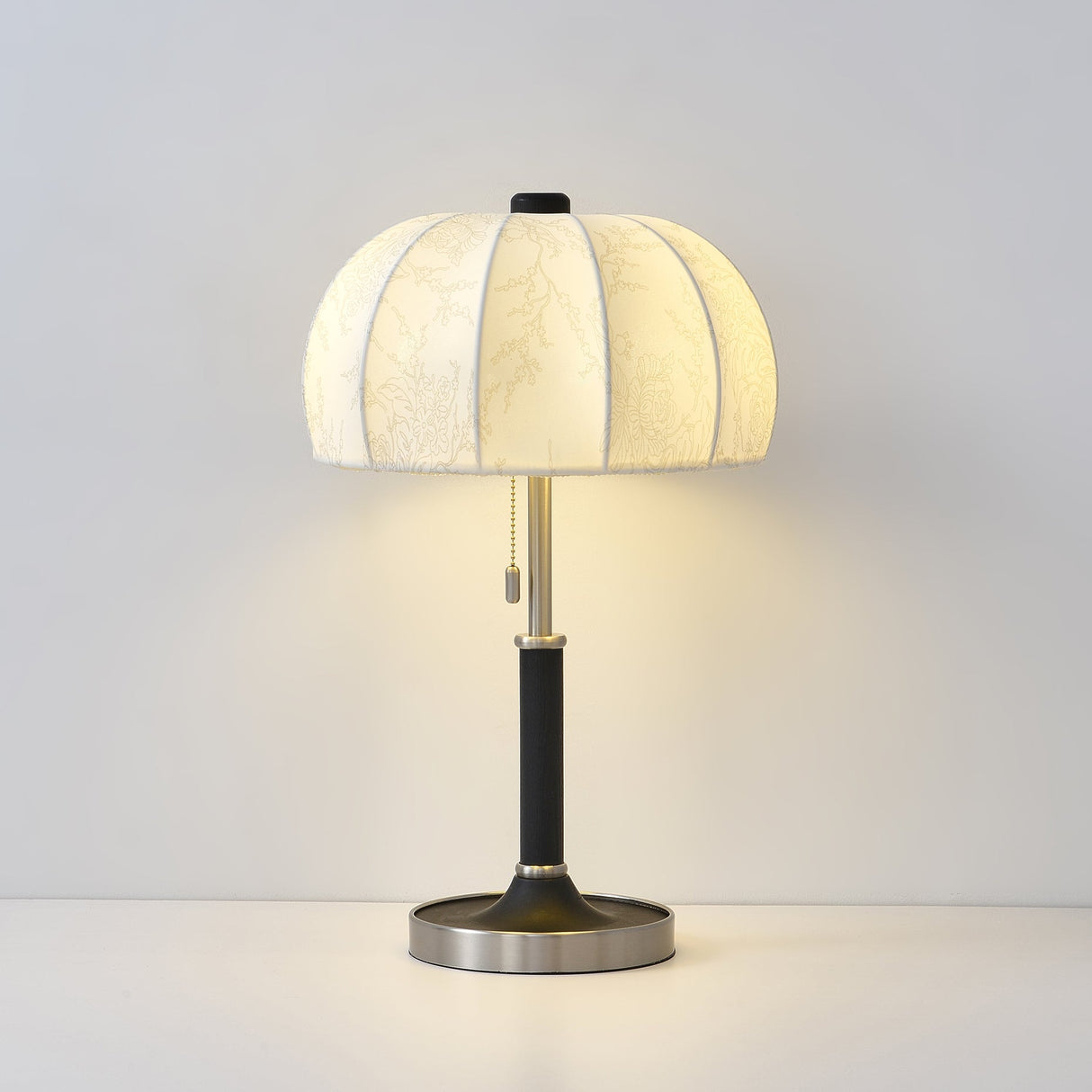 Modern Table Lamp Cream Fabric Shade with Brass Base - Product detail 20