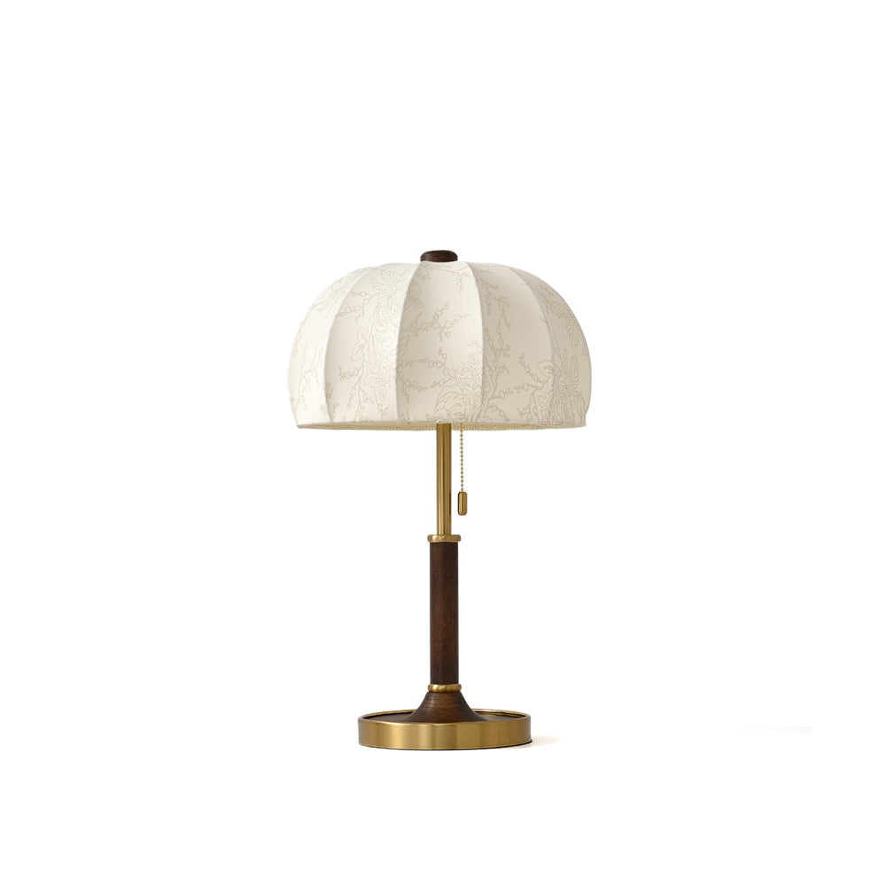 Modern Table Lamp Cream Fabric Shade with Brass Base - Product detail 30