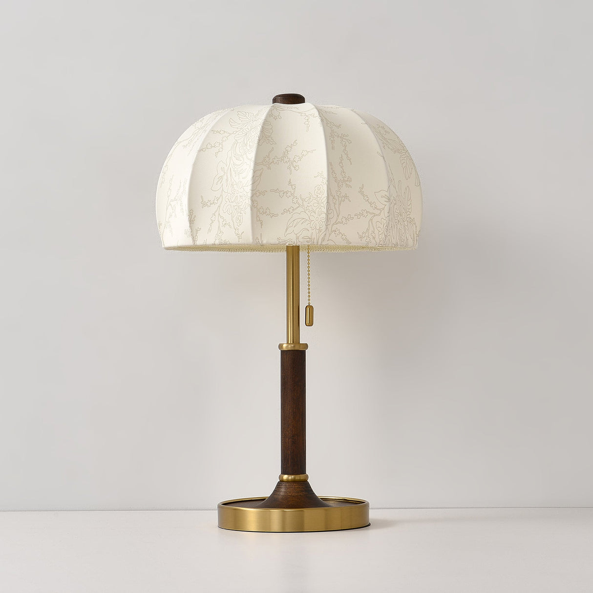 Modern Table Lamp Cream Fabric Shade with Brass Base - Product detail 15