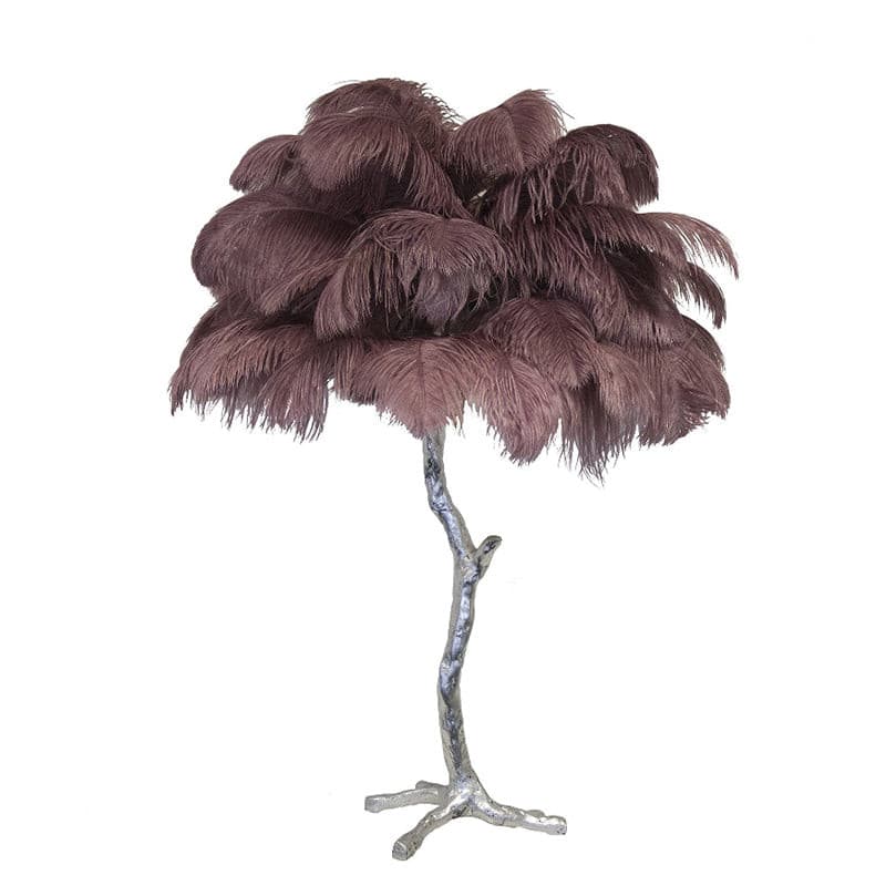 Feather Table Lamp Gold Base with Pink Ostrich Plumes - Product detail 64