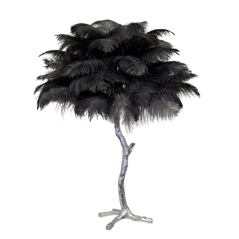 Feather Table Lamp Gold Base with Pink Ostrich Plumes - Product detail 83