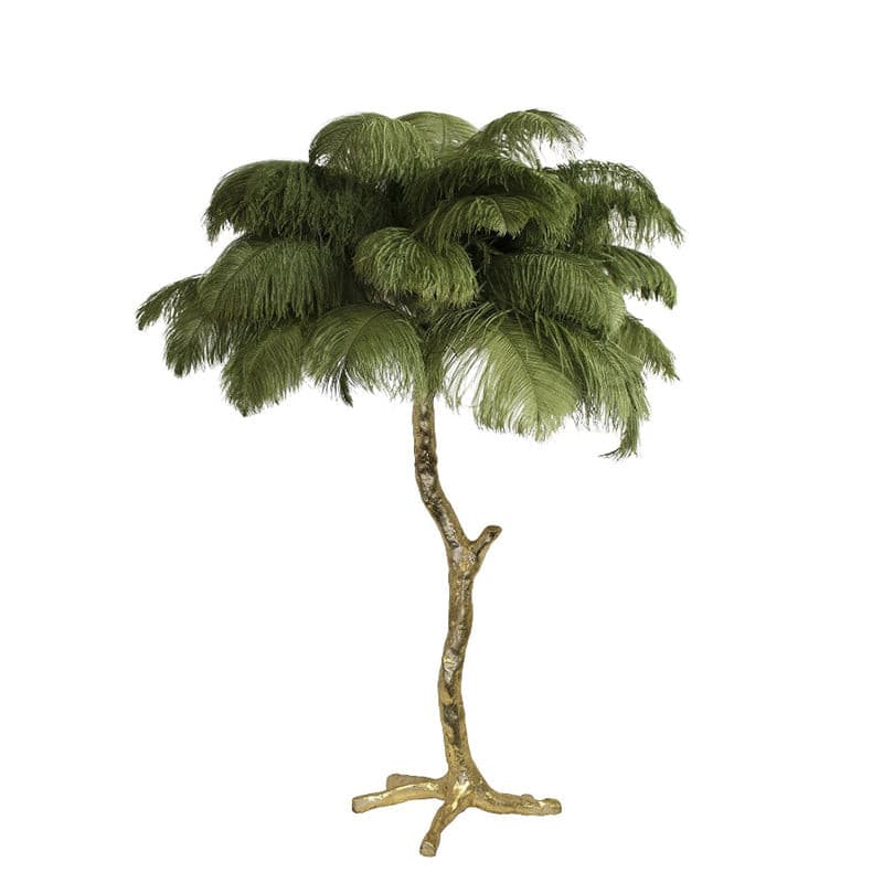 Feather Table Lamp Gold Base with Pink Ostrich Plumes - Product detail 80