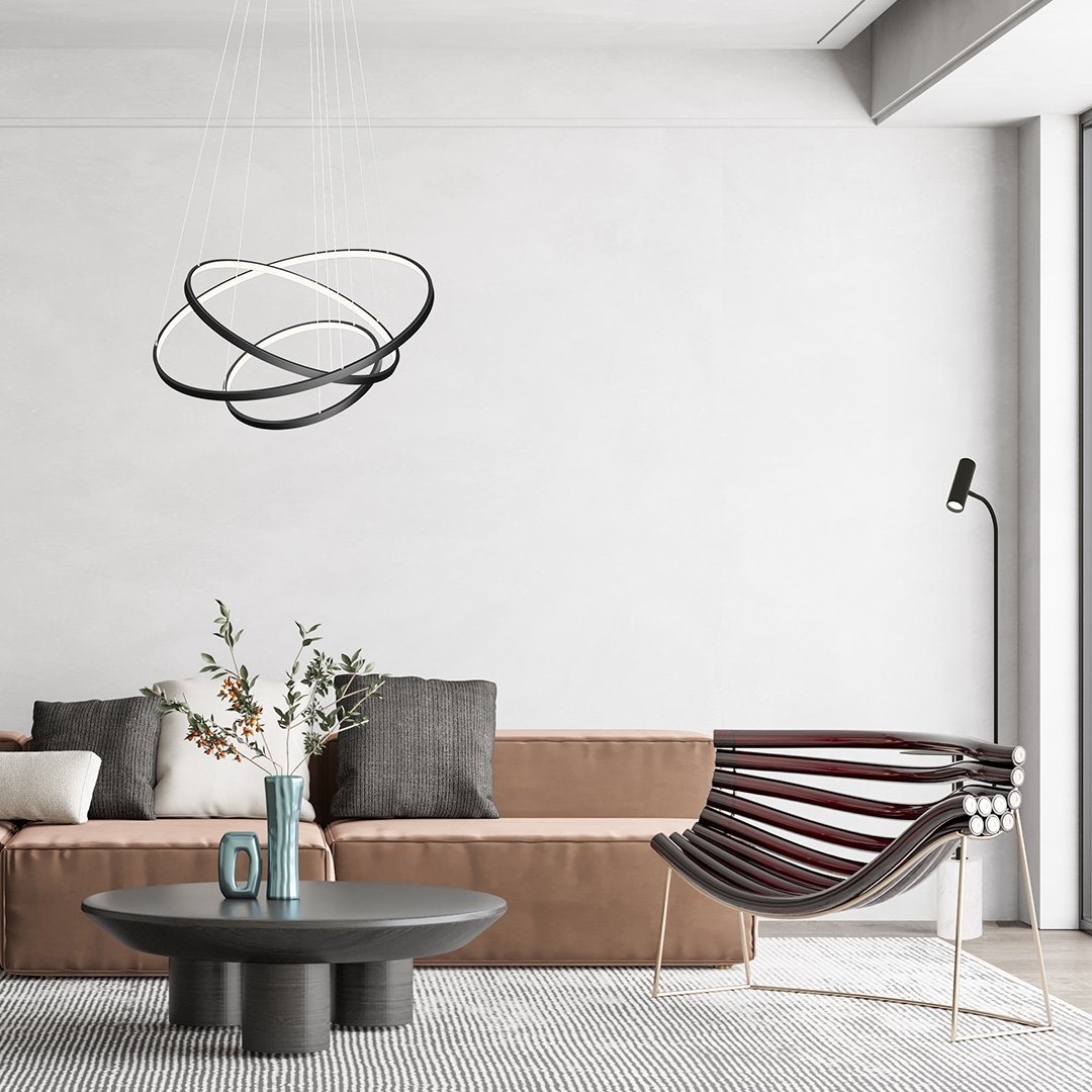 Modern LED Pendant Light  Interlocking Rings Design - Product detail 5