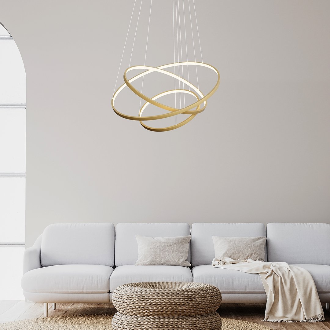 Modern LED Pendant Light  Interlocking Rings Design - Product example