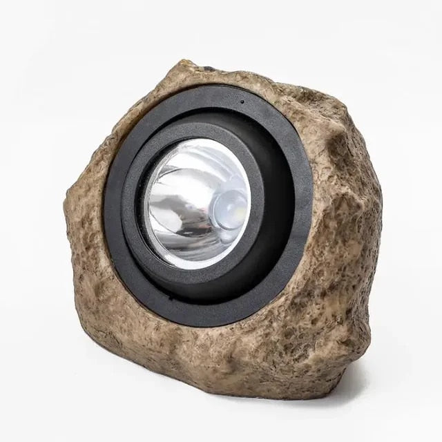 Solar Garden Rock Light Natural Stone Landscape Illumination - Product showcase