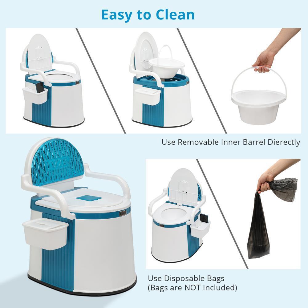 Portable Toilet With Backrest  Anti-Slip Base For Adults And Elderly - Product detail 6