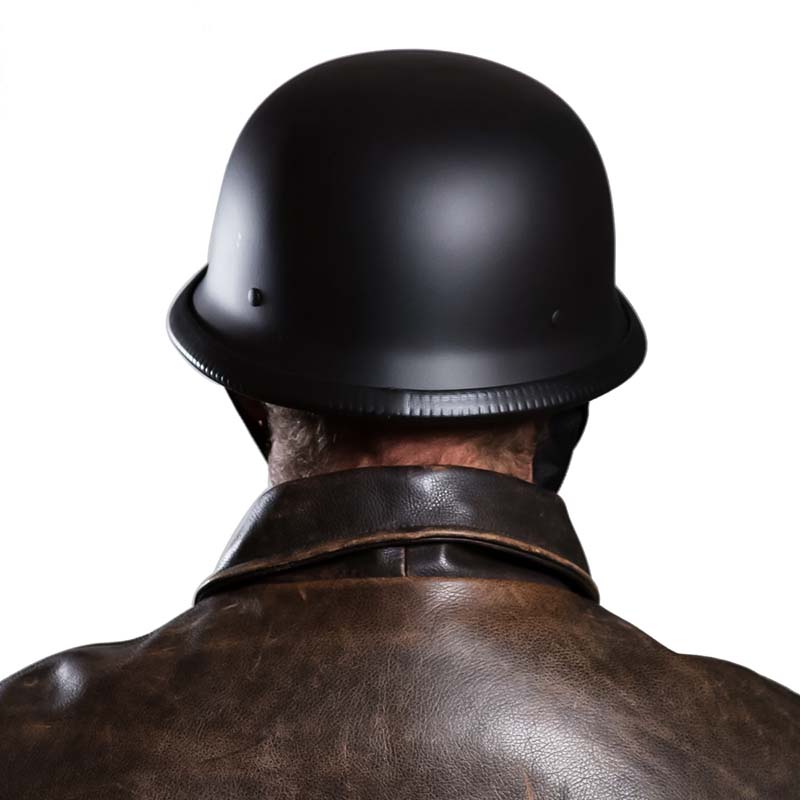 Classic Motorcycle Half Helmet  Gloss Black DOT ECE Certified - Product detail 4