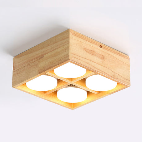 Modern Wood Ceiling Light  Square LED Panel Design - Product detail 22