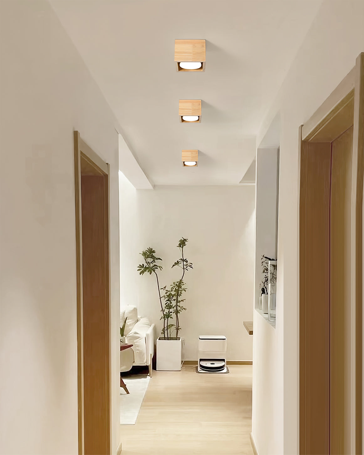 Modern Wood Ceiling Light Square LED Panel Design - Product detail 9
