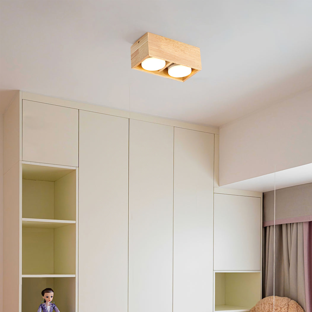 Modern Wood Ceiling Light Square LED Panel Design - Product detail 13