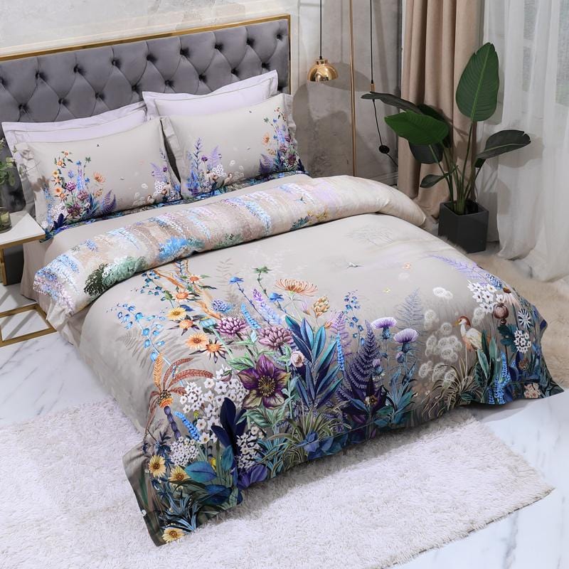 Botanical Luxury Bedding Set  Egyptian Cotton Floral Print - Product detail 10