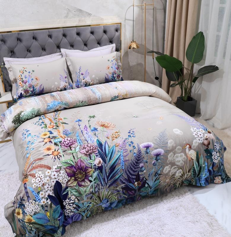 Botanical Luxury Bedding Set  Egyptian Cotton Floral Print - Product detail 9