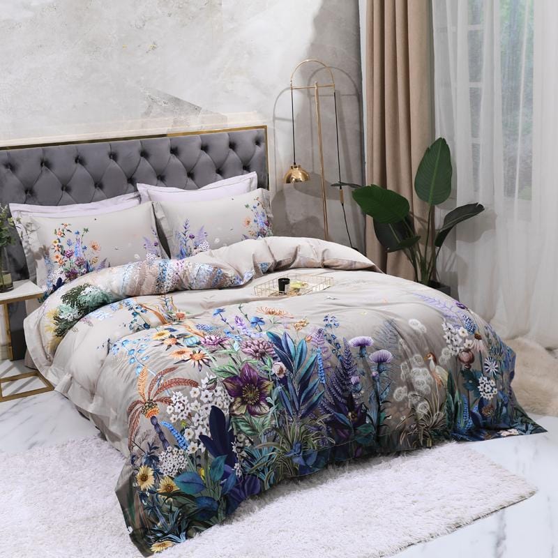 Botanical Luxury Bedding Set  Egyptian Cotton Floral Print - Product detail 7