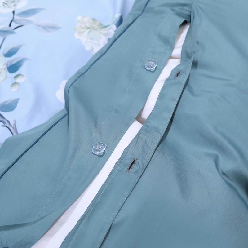 Egyptian Cotton Bedding Set  Blue Floral Peacock Design - Product detail 14