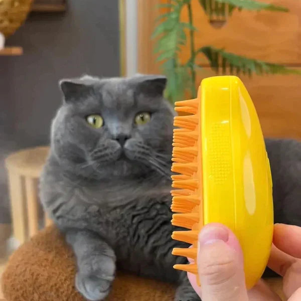Pet Grooming Steam Brush  Soft Bristle Technology - Detailed view