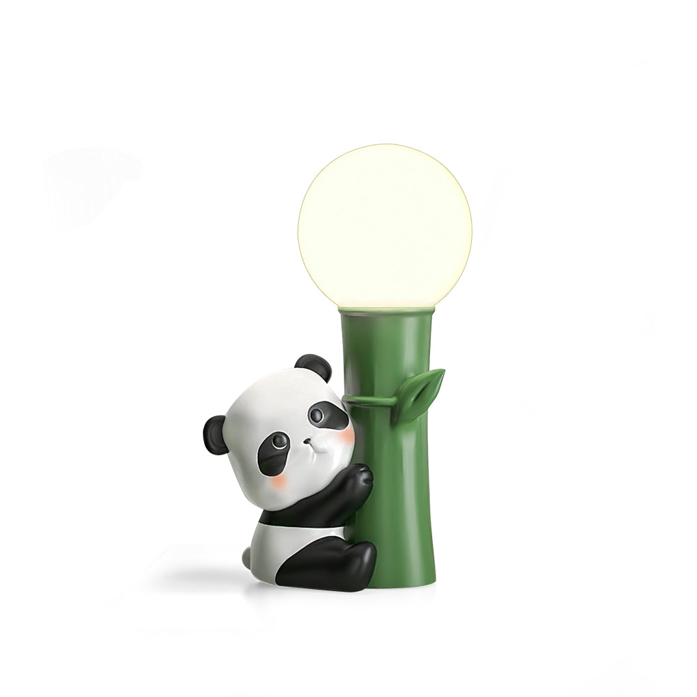 Asian Panda Table Lamp  Bamboo Design with Glass Globe - Product detail 11