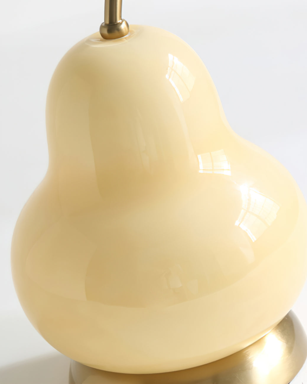 Pear Glass Table Lamp Cream Shade With Gold Base - Product detail 12
