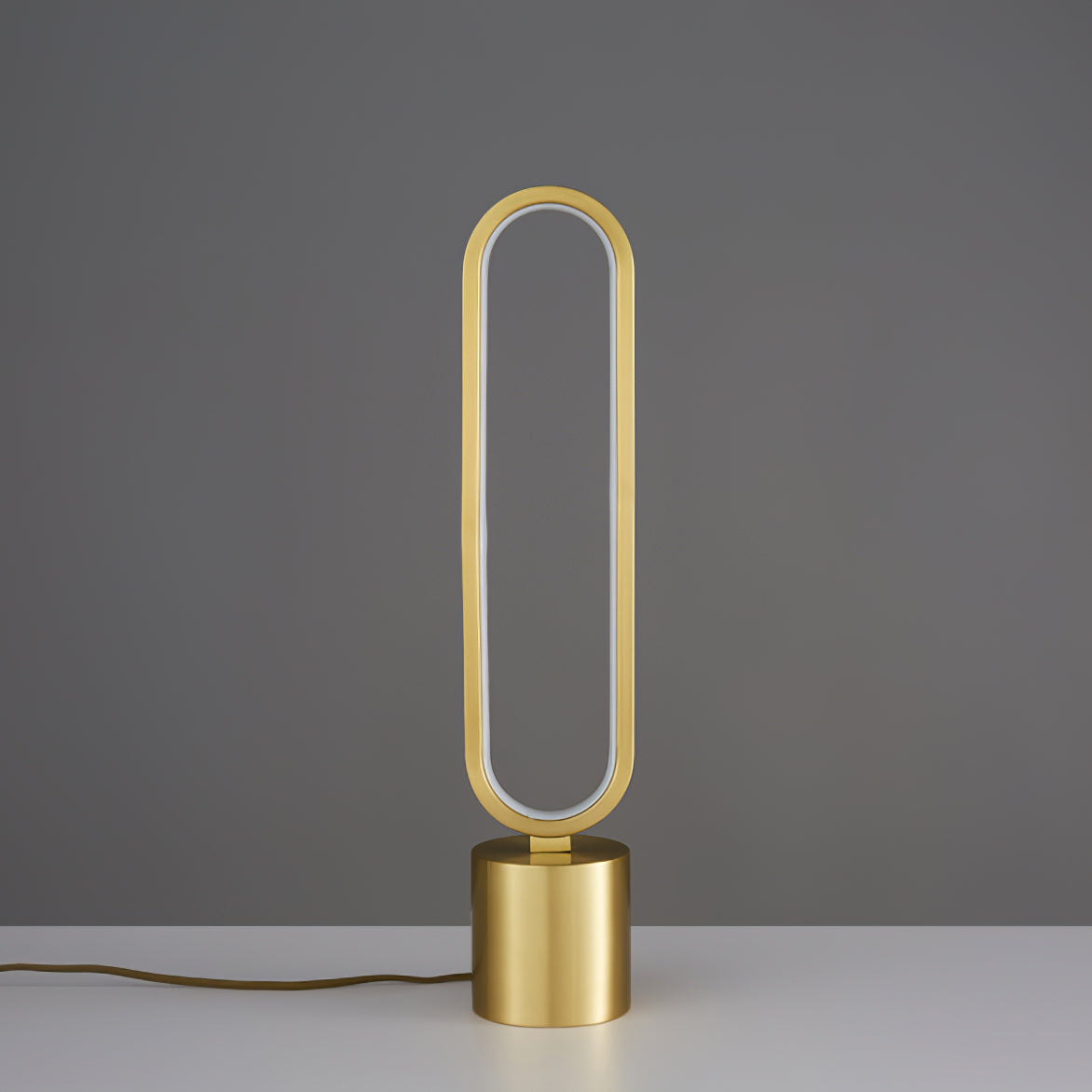 Modern LED Table Lamp Brass Oval Ring Design - Product detail 17