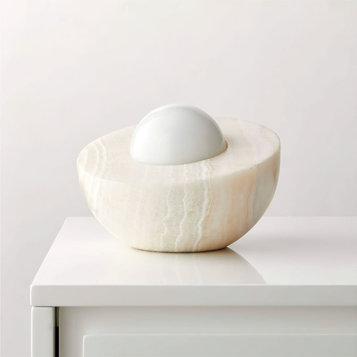 Marble Table Lamp White Globe Glass Shade - Product detail 4