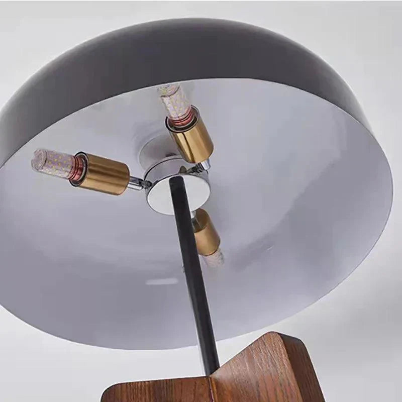 Scandinavian Floor Lamp  Walnut Wood Tripod Base - Product detail 6