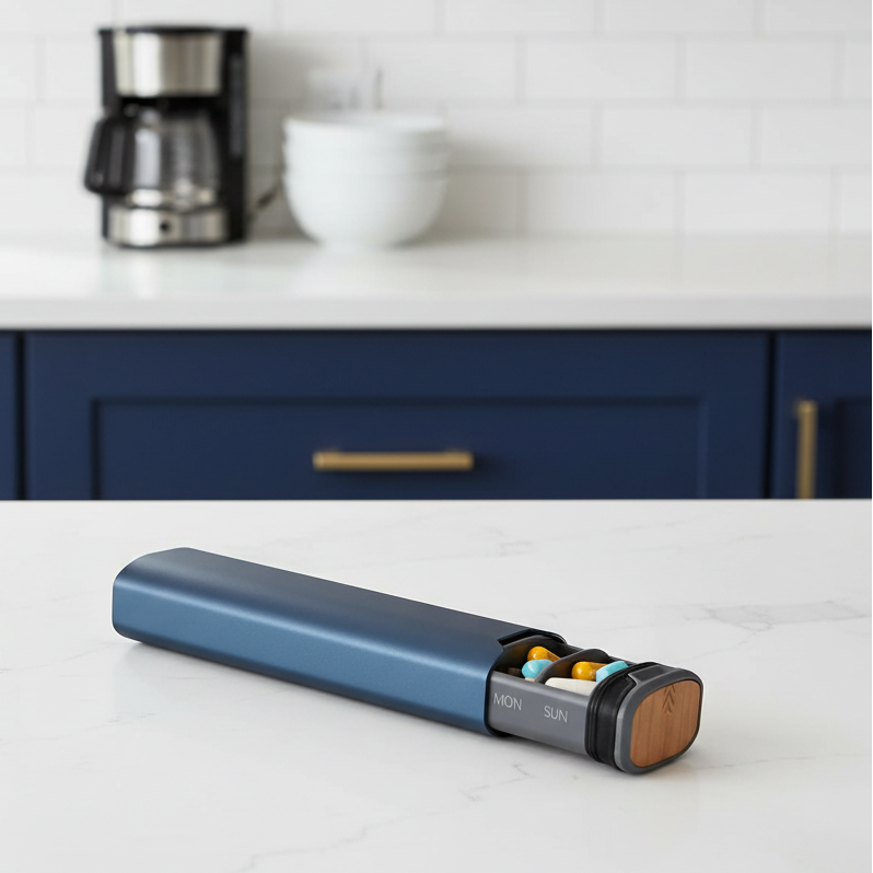 Weekly Pill Organizer Compact Travel-Friendly Design - Product showcase