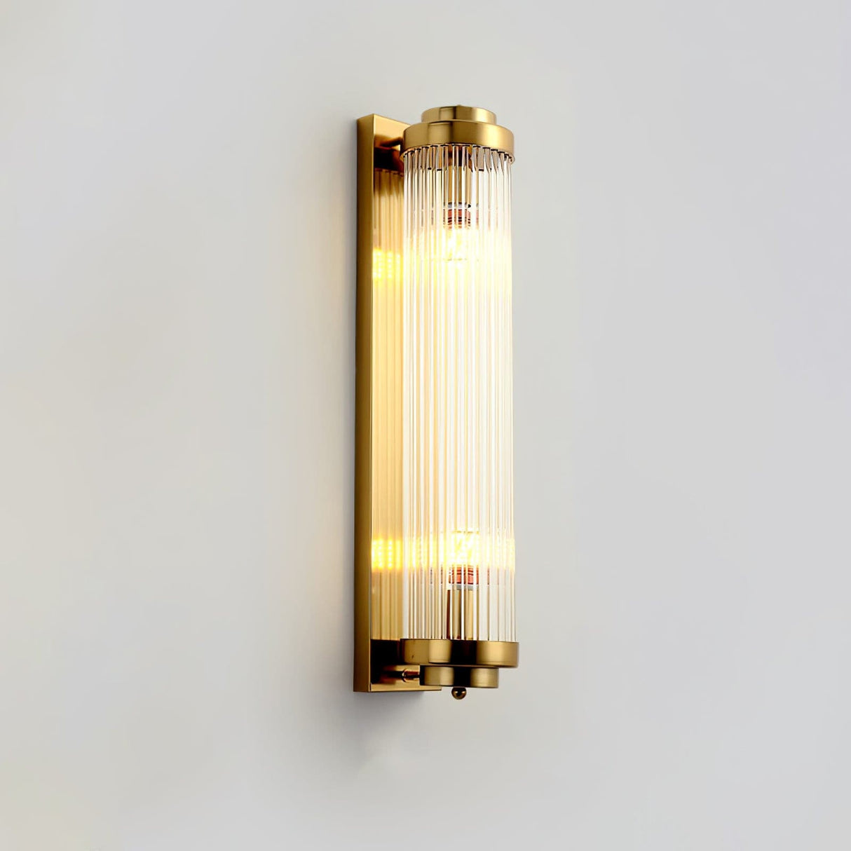 Art Deco Wall Light Ribbed Glass Gold Finish - Product detail 14