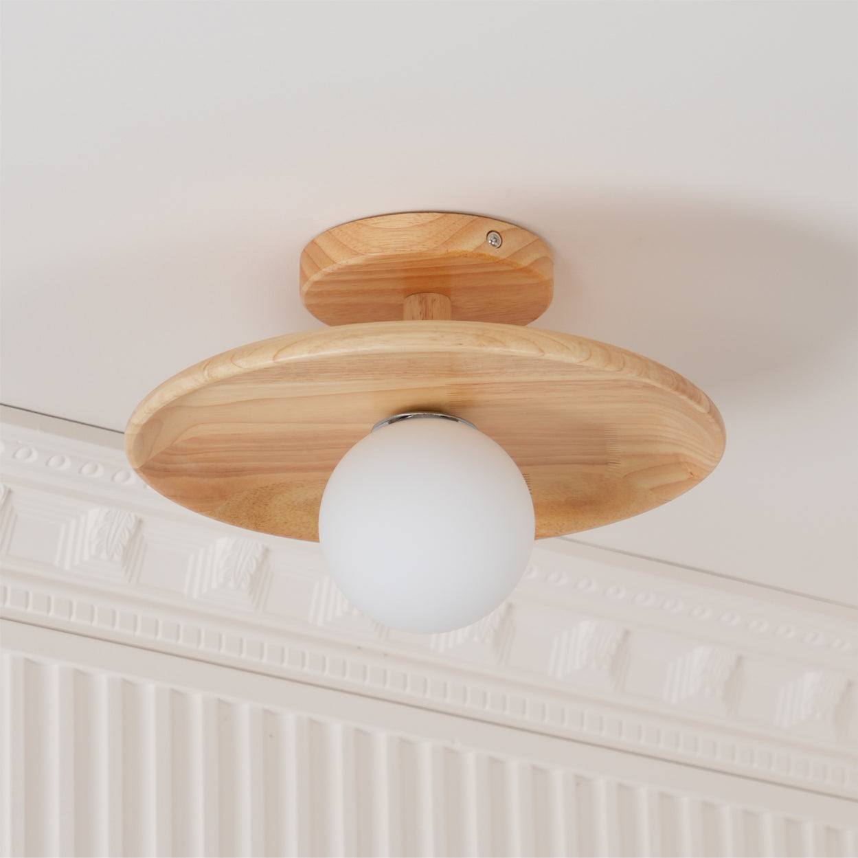 Modern Wood Ceiling Light  Natural Ash Globe Design - Product detail 26