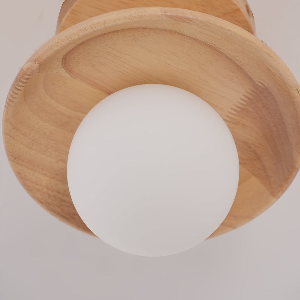 Modern Wood Ceiling Light  Natural Ash Globe Design - Product detail 21