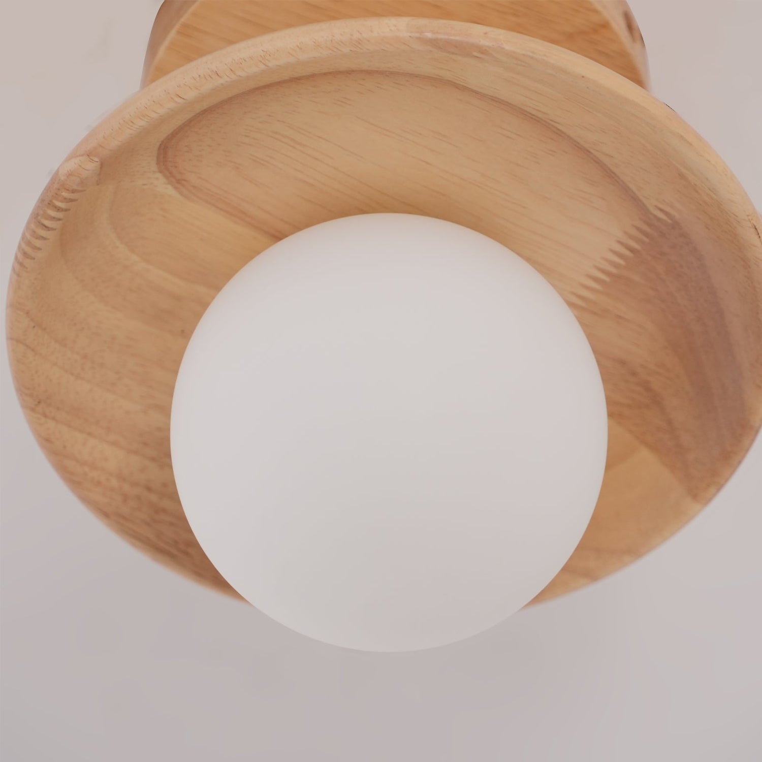 Modern Wood Ceiling Light  Natural Ash Globe Design - Product detail 21
