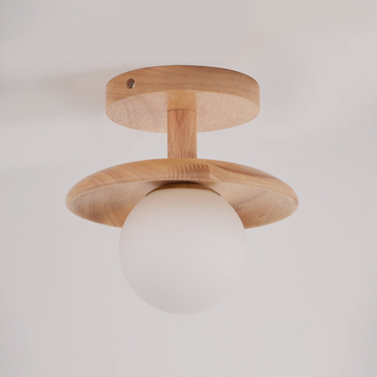 Modern Wood Ceiling Light  Natural Ash Globe Design - Product detail 23