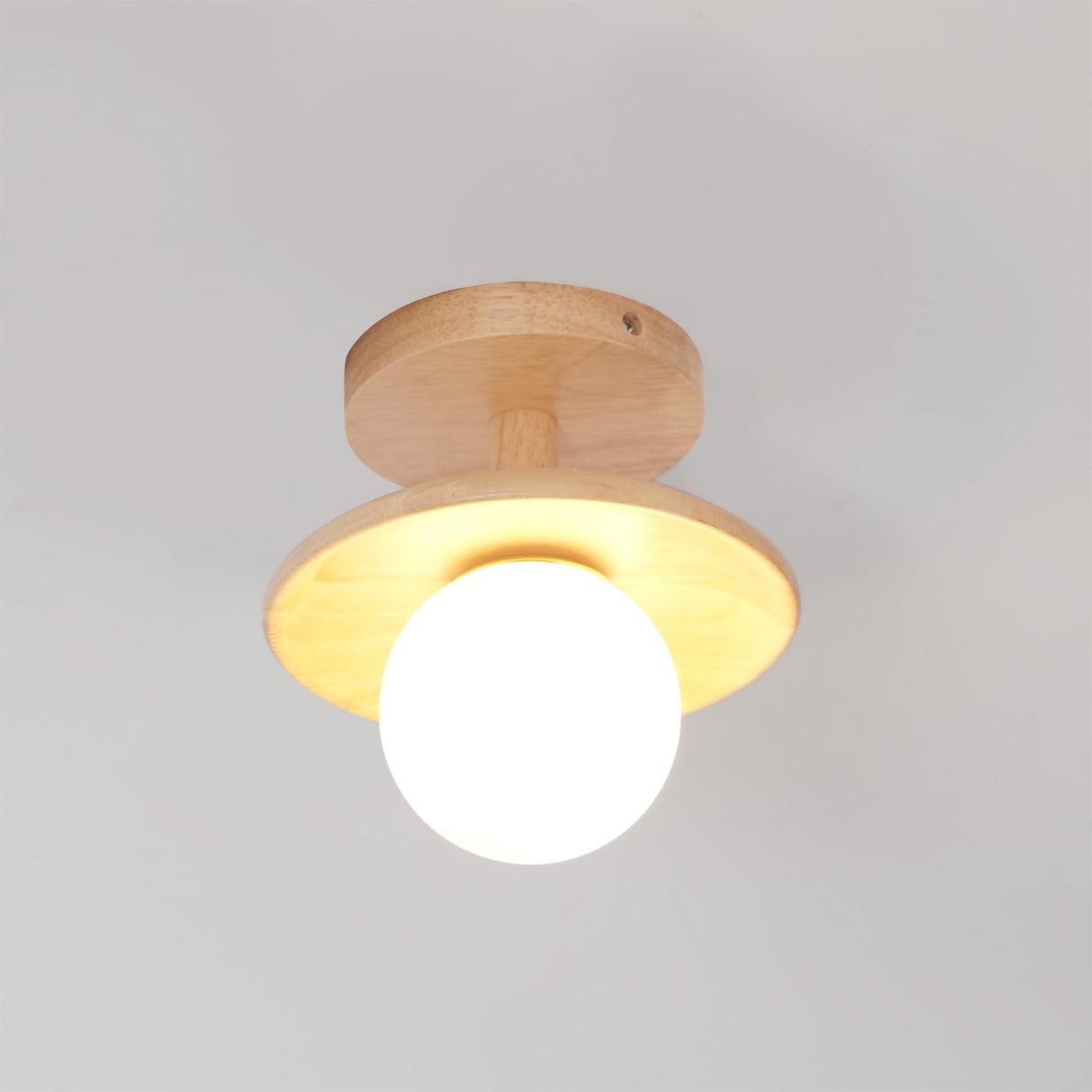 Modern Wood Ceiling Light  Natural Ash Globe Design - Product detail 20