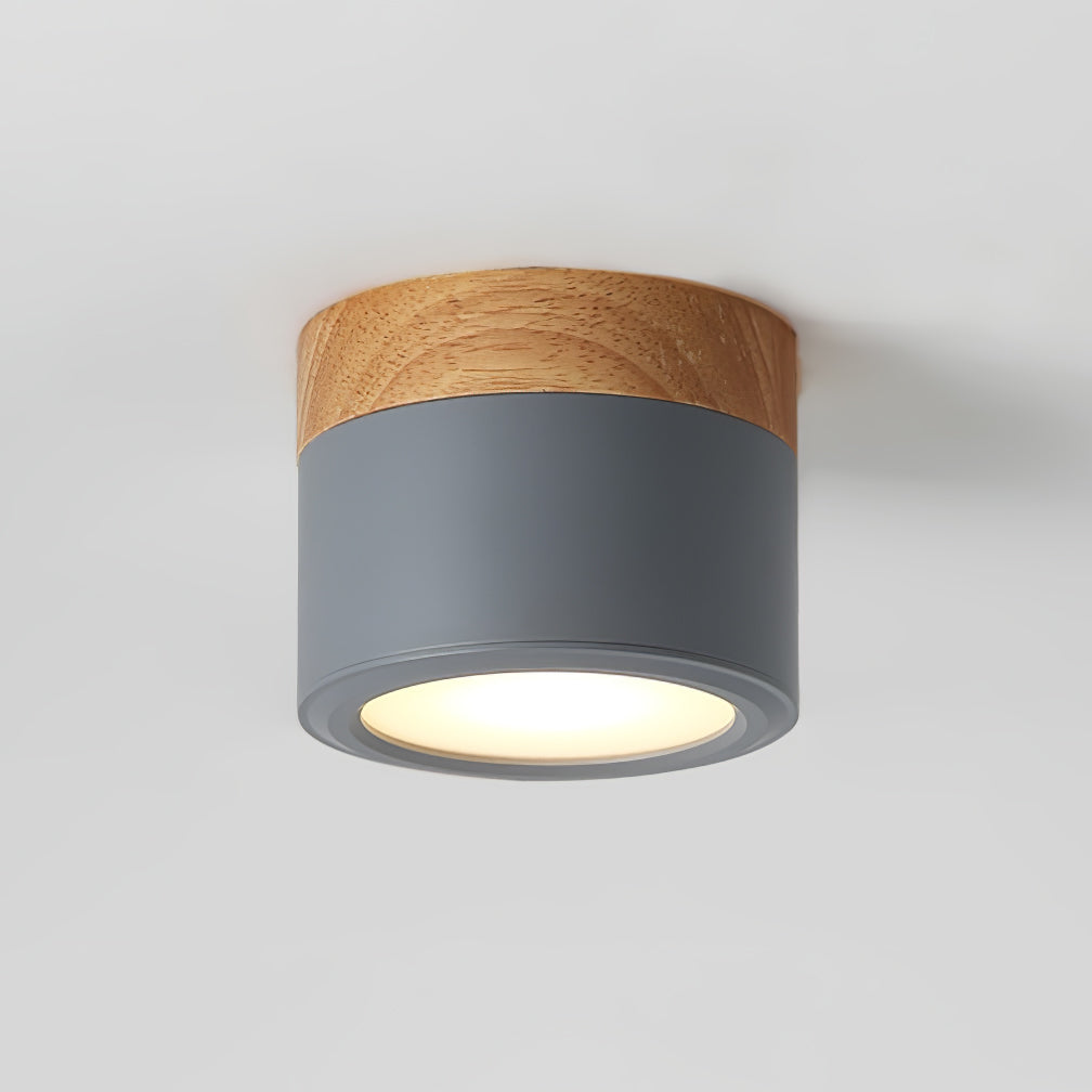Nordic Ceiling Spotlight Wood and White Metal Design - Product detail 9
