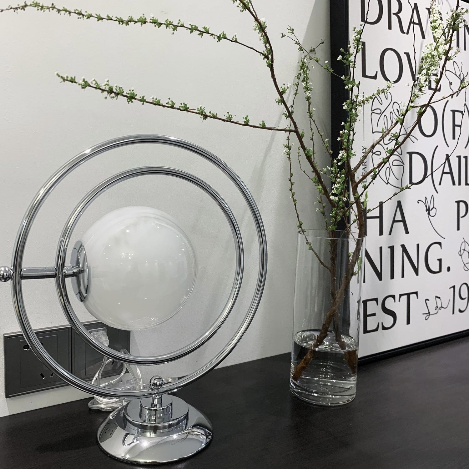 Modern Space Age Table Lamp  Rotating Orbital Design - Product detail 36