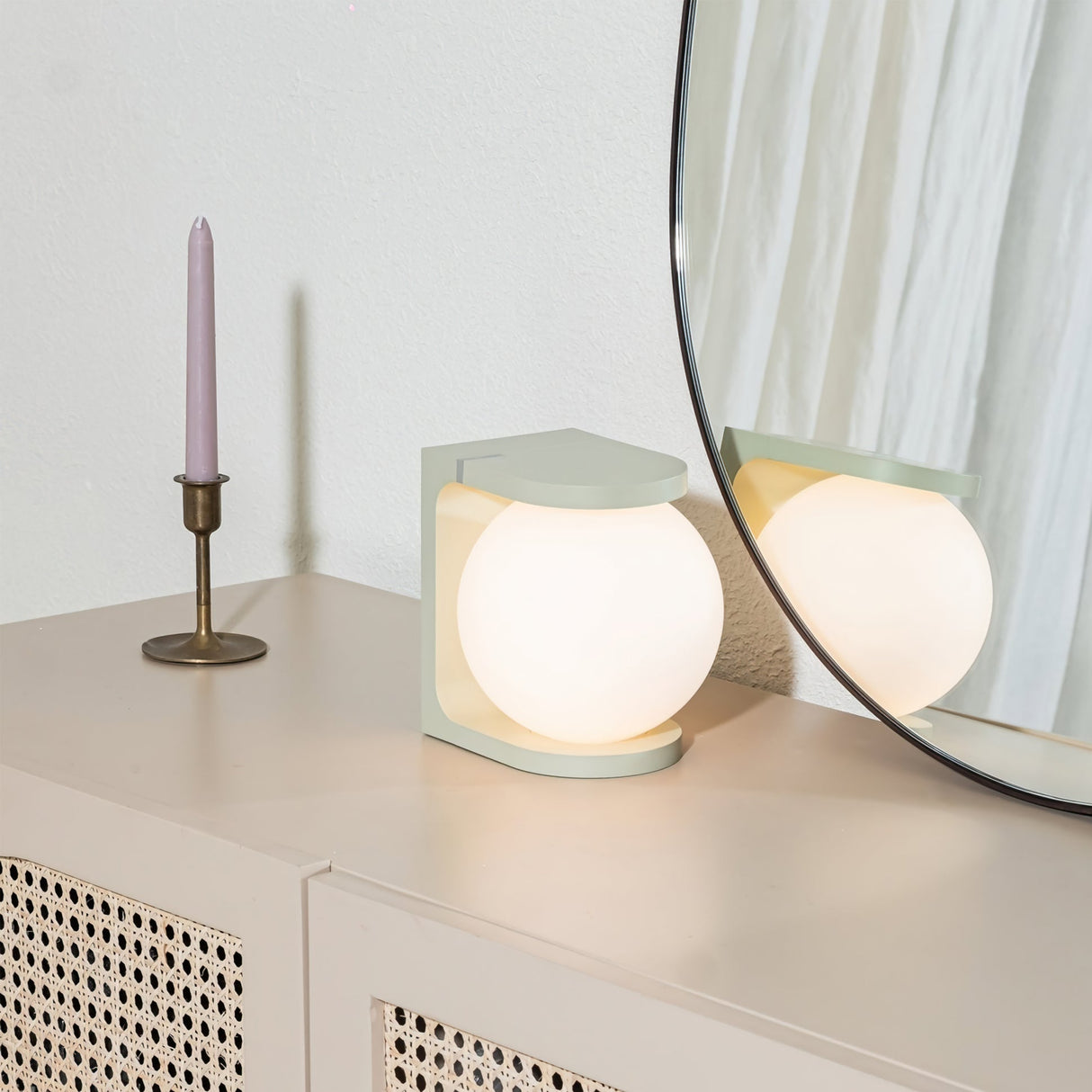 Modern Table Lamp  Wireless Charging Orb Design - Detailed view