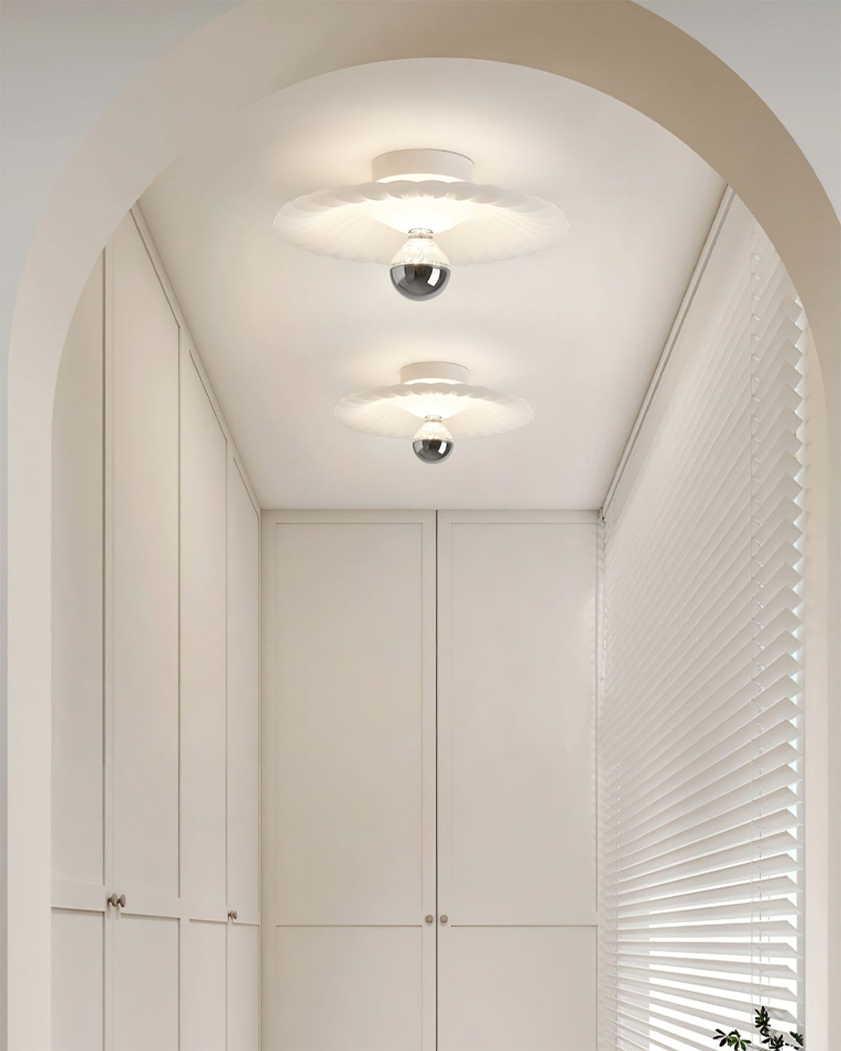 Modern Ceiling Light Pleated White Shade Design - Product detail 6