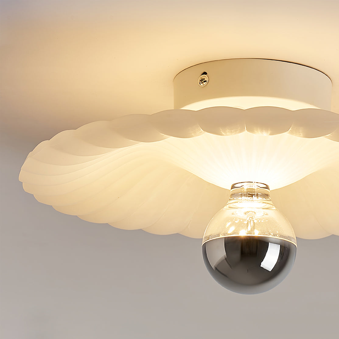 Modern Ceiling Light Pleated White Shade Design - Product detail 13