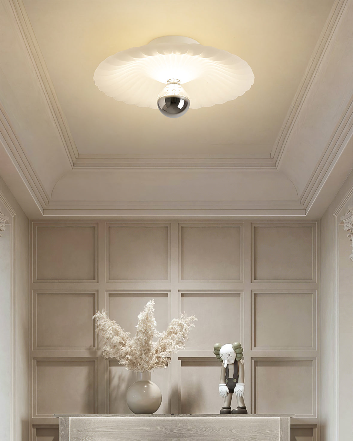 Modern Ceiling Light Pleated White Shade Design - Product detail 10