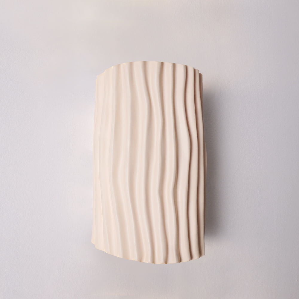 Modern Resin Wall Light Pleated Design with Warm Glow - Product detail 10