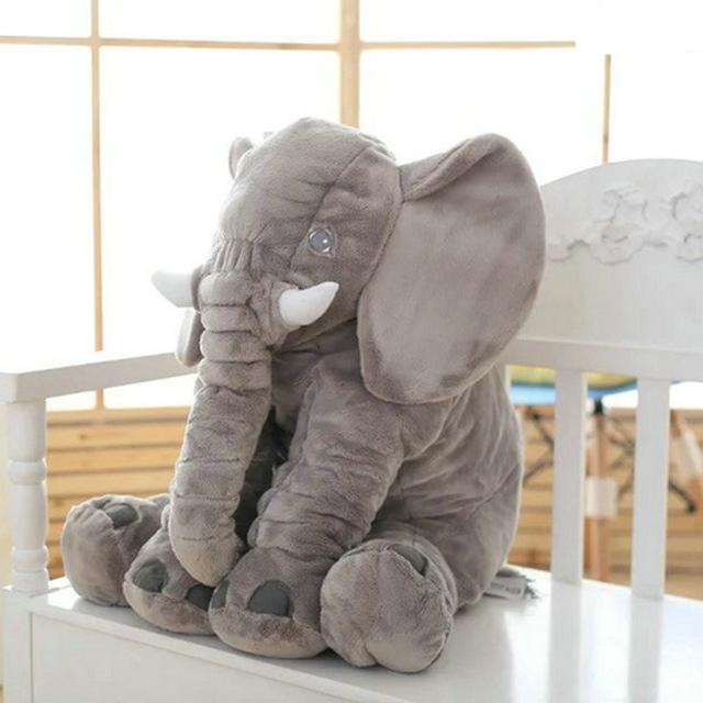 Baby Elephant Plush Pillow Soft Comfort Nursery Companion - Detailed view