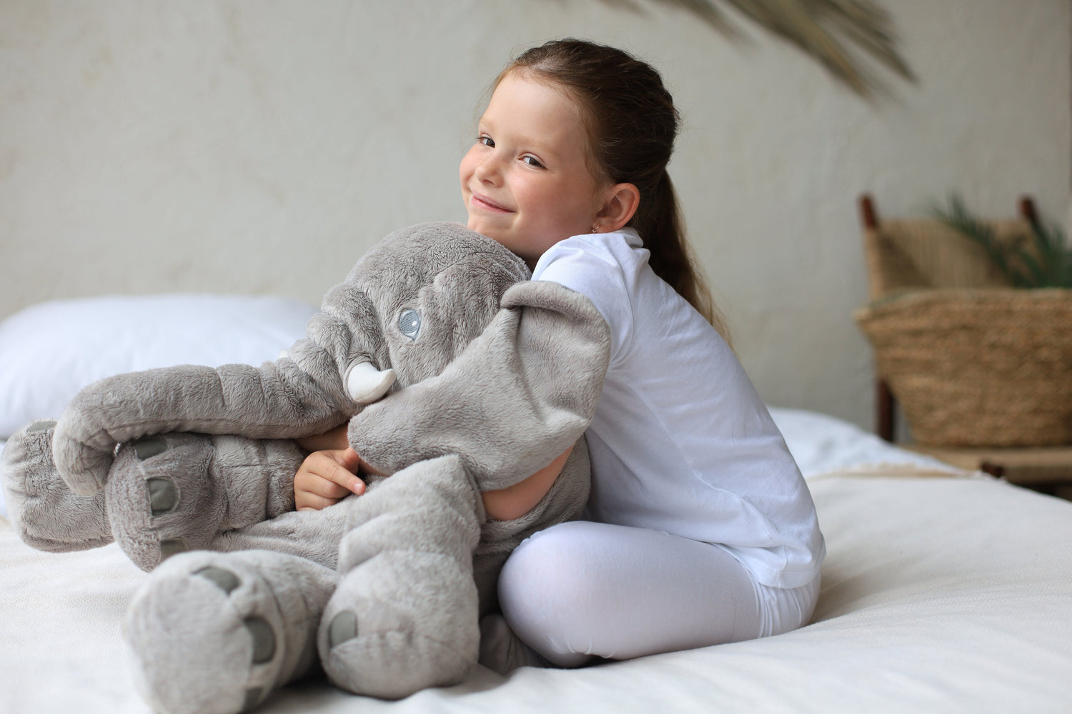 Plush Elephant Pillow  Soft Nursery Comfort Cushion - Product detail 4