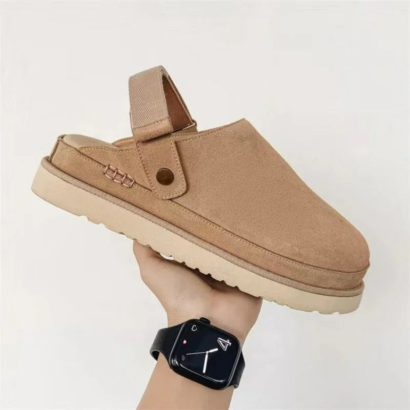 Cozy Shearling Slippers  Suede Winter House Shoes - Product detail 5