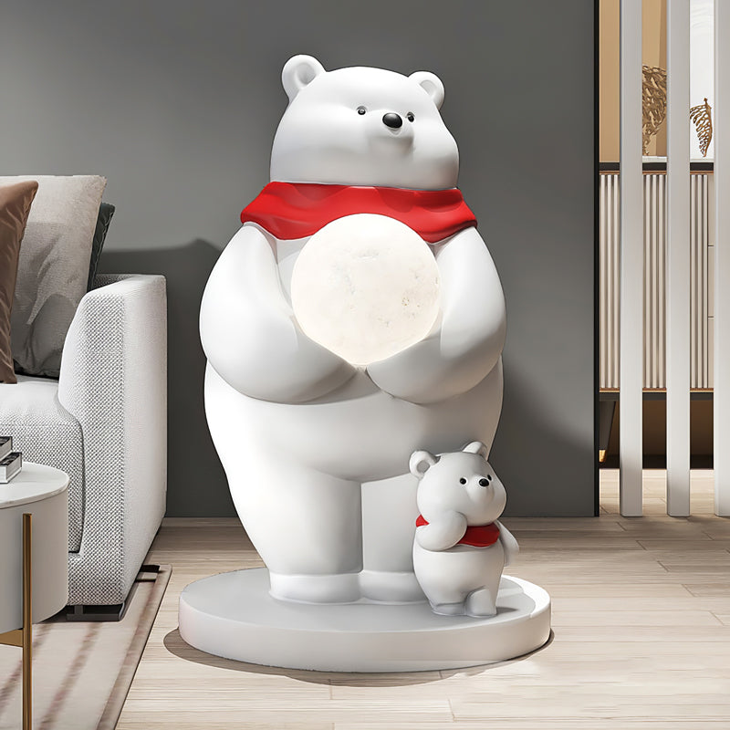 Kids Polar Bear Table Lamp  LED Night Light with Baby Bear Design - Product detail 13