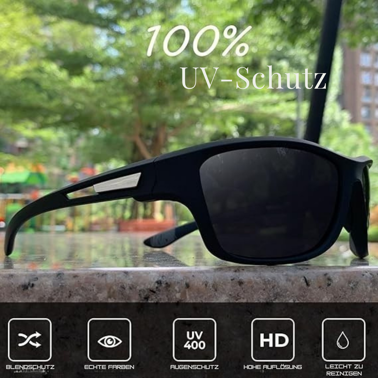 Sports Polarized Sunglasses UV Protection With Scratch-Resistant Lenses - Product example