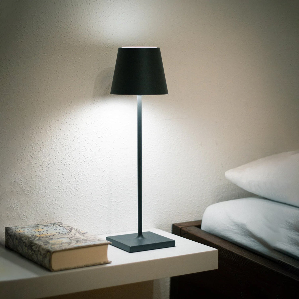 Modern LED Table Lamp Gold Metal Touch Control Rechargeable - Product example