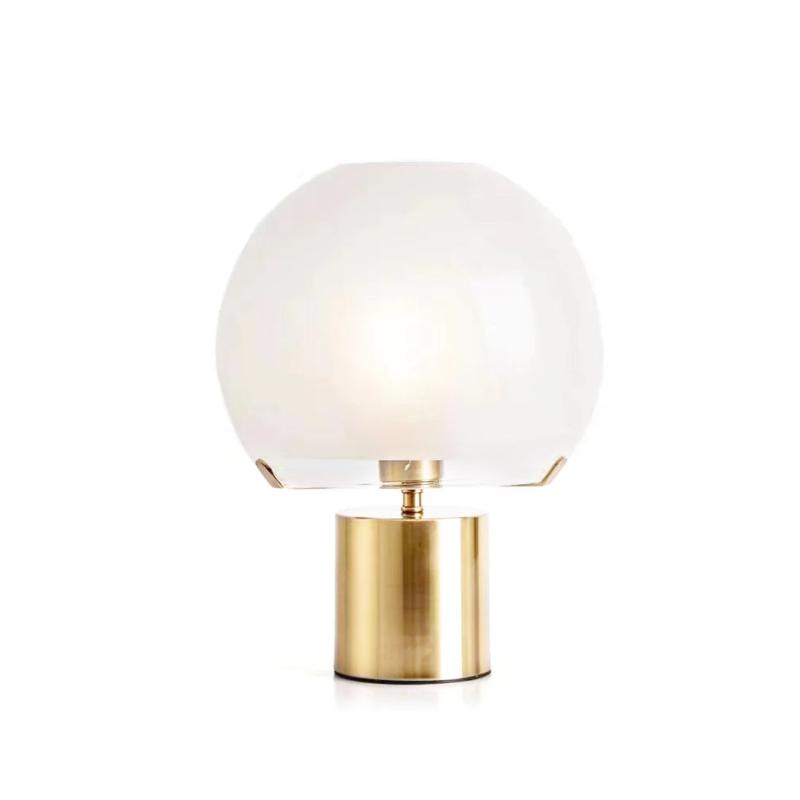 Modern Globe Table Lamp Brass Base Glass Sphere Design - Product detail 12