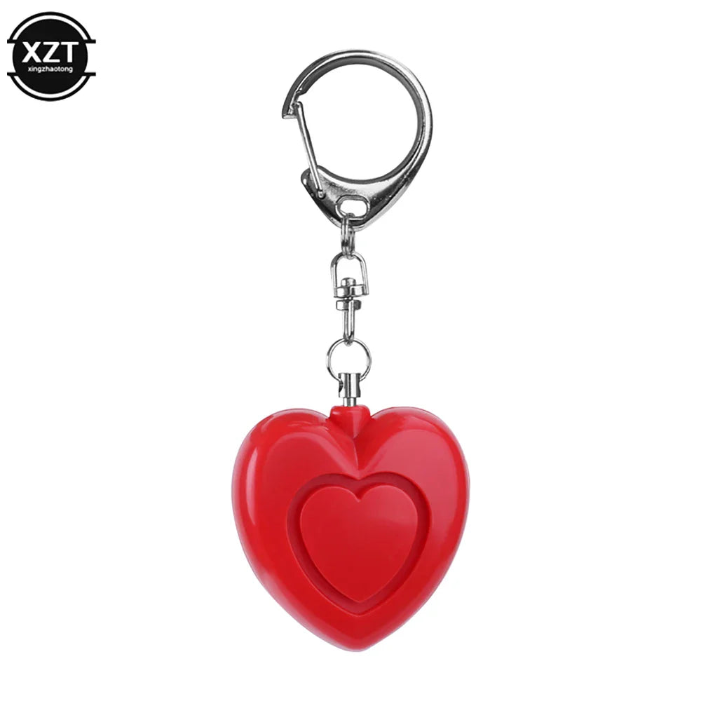 Personal Safety Alarm Heart-Shaped LED Keychain with 130dB Alert - Product example